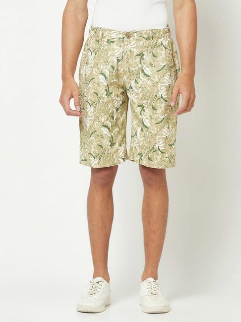 crimsoune club multicolor regular fit printed cotton shorts