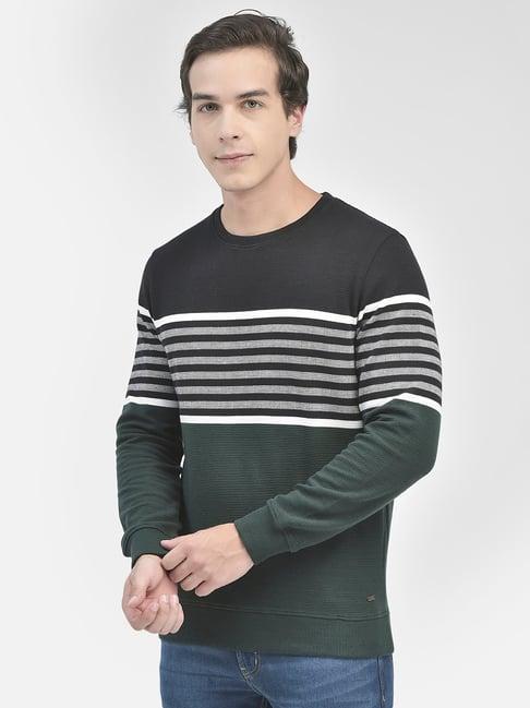 crimsoune club multicolor slim fit striped sweatshirt