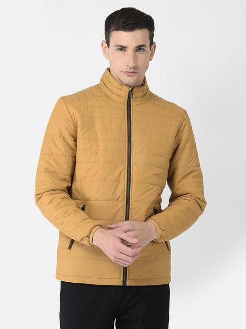 crimsoune club mustard regular fit quilted jacket