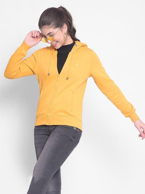 crimsoune club mustard slim fit hoodie