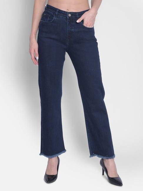 crimsoune club navy straight fit mid rise jeans