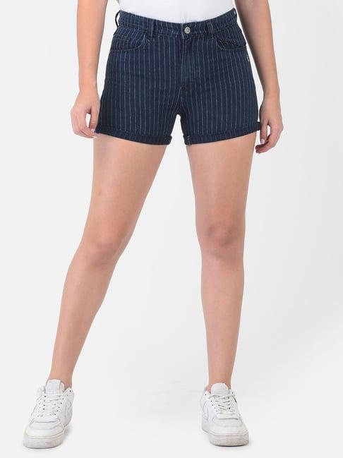 crimsoune club navy striped shorts