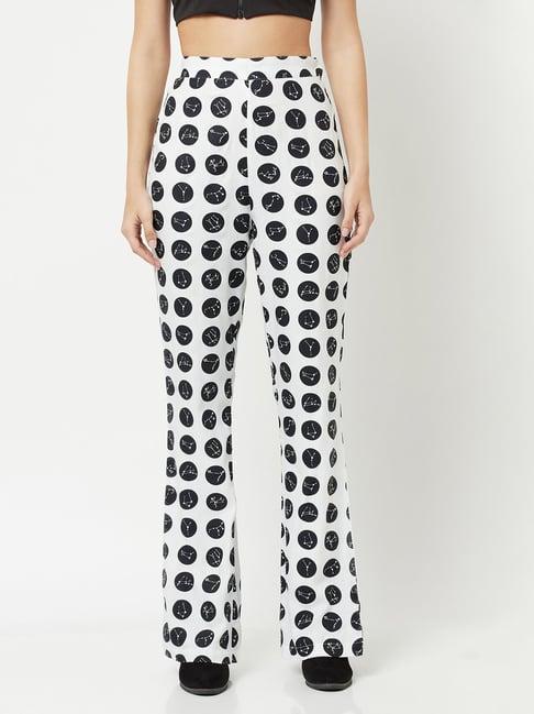 crimsoune club nikhil thampi white regular fit printed parallel pants