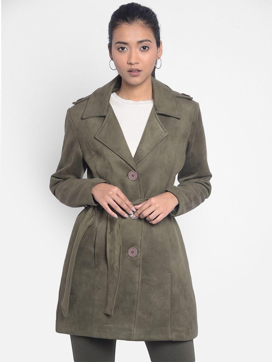 crimsoune club notched lapel longline overcoat with belt