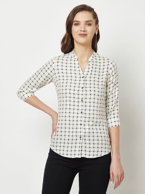 crimsoune club off-white chequered shirt