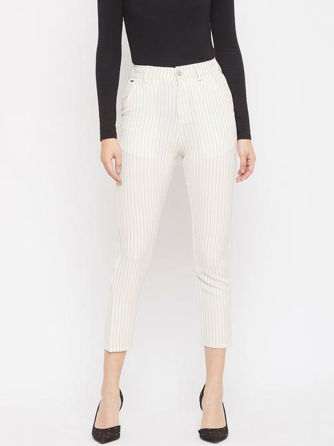 crimsoune club off white striped trousers