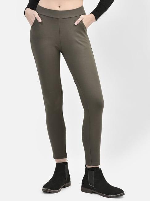 crimsoune club olive blended slim fit tights