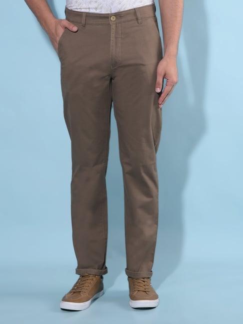 crimsoune club olive cotton straight fit chinos