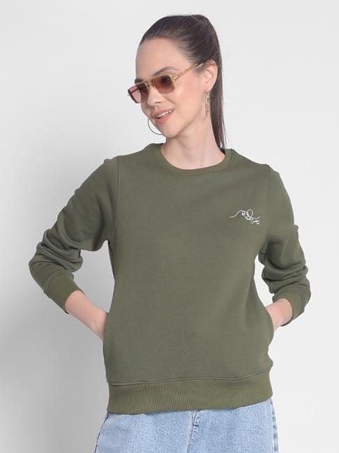 crimsoune club olive graphic print sweatshirt