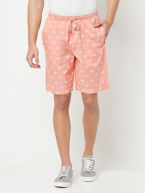crimsoune club peach regular fit cotton shorts