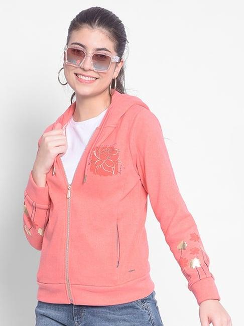 crimsoune club pink graphic print hoodie