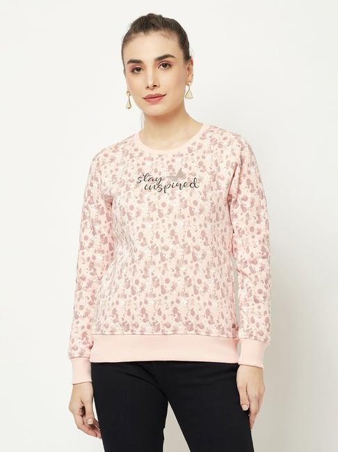 crimsoune club pink printed sweatshirt