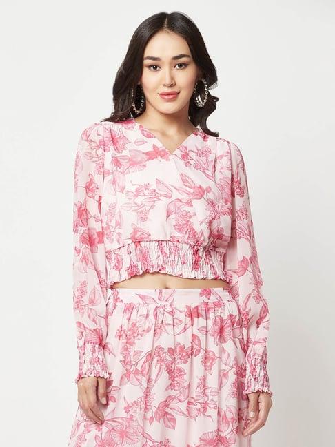 crimsoune club pink printed top