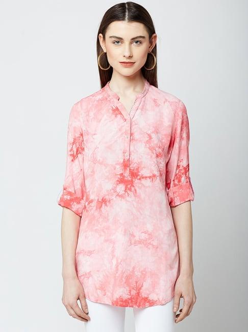 crimsoune club pink printed tunic