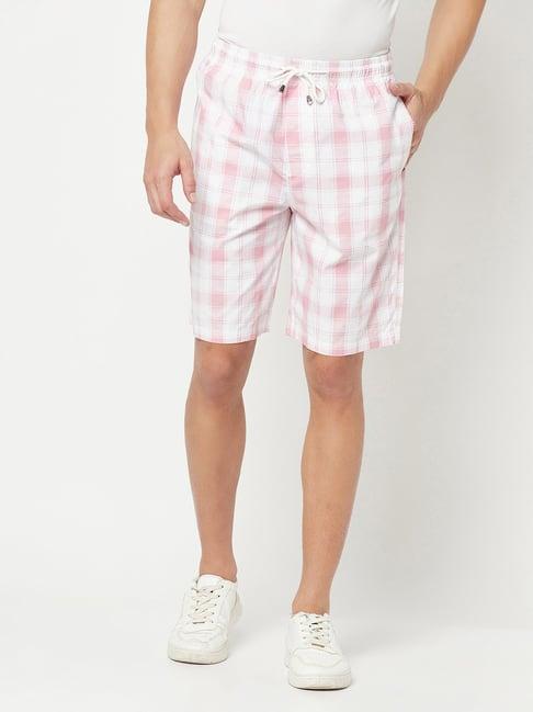 crimsoune club pink regular fit cotton shorts