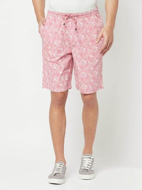 crimsoune club pink regular fit cotton shorts