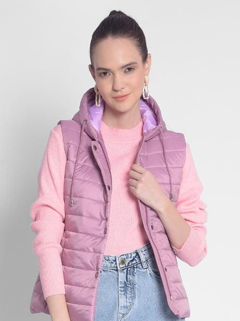 crimsoune club pink slim fit puffer jacket