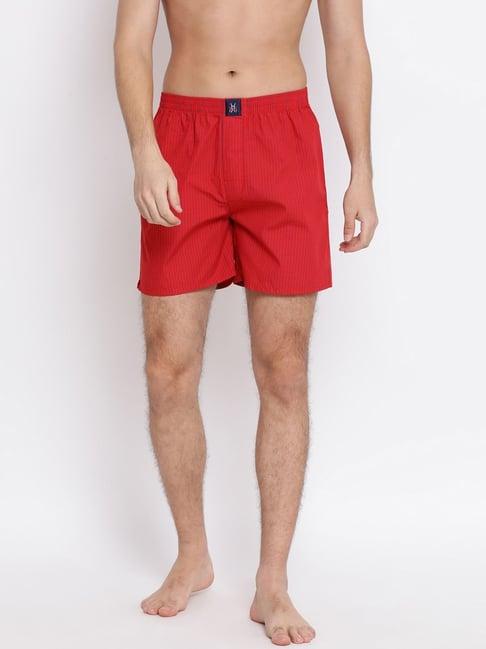 crimsoune club red cotton regular fit printed boxers