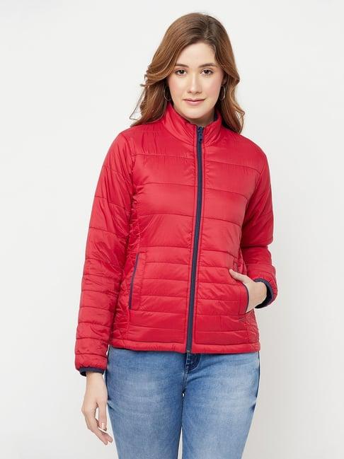 crimsoune club red quilted jacket