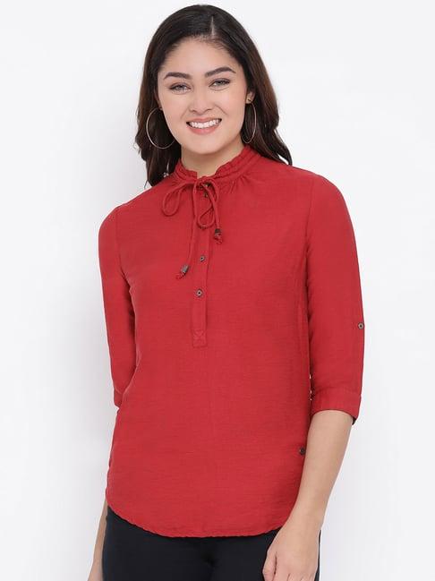 crimsoune club red slim fit top