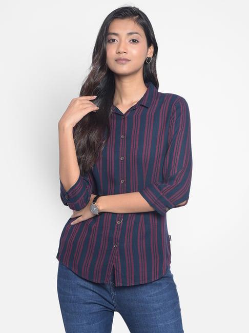 crimsoune club red striped shirt