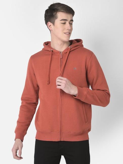 crimsoune club rust regular fit hooded sweatshirt