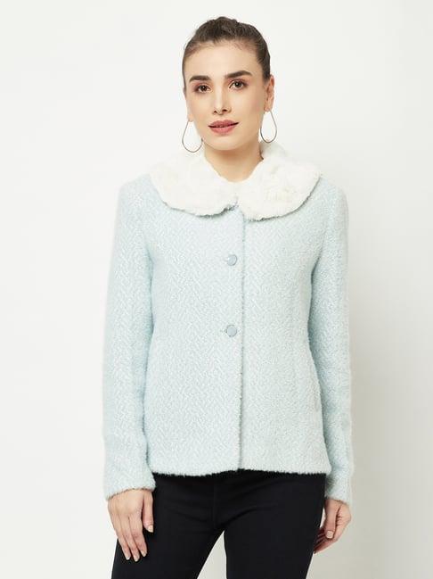 crimsoune club sky blue full sleeves over-coat