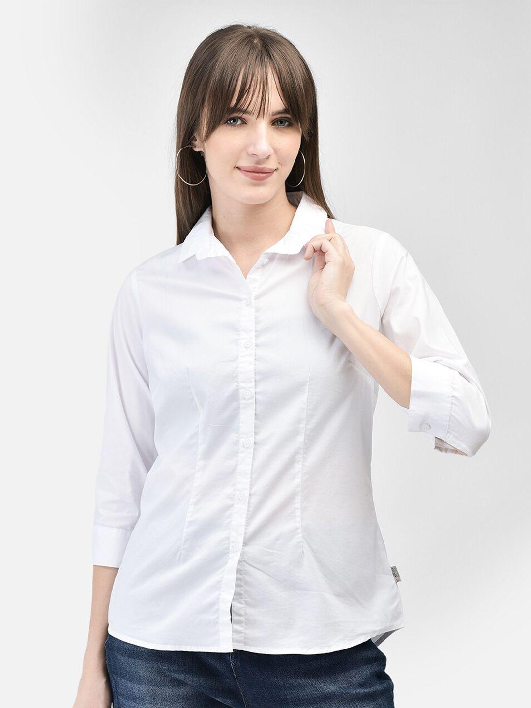 crimsoune club spread collar cotton shirt