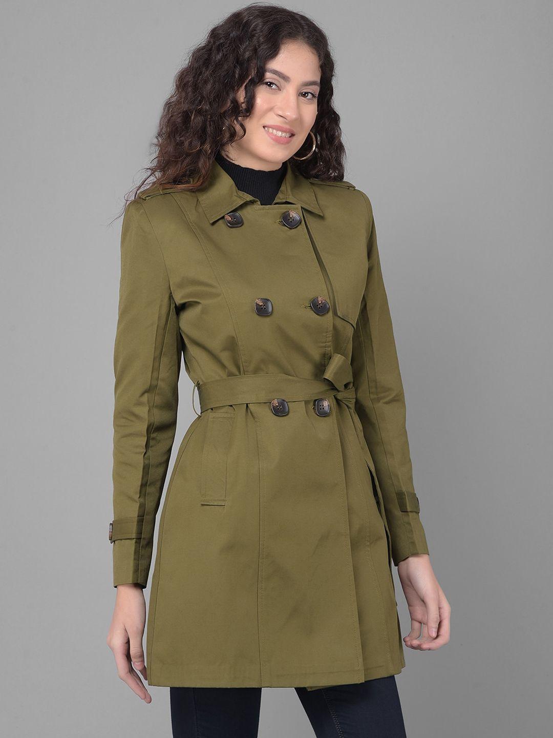 crimsoune club spread collar shoulder tabs double-breasted longline trench coat