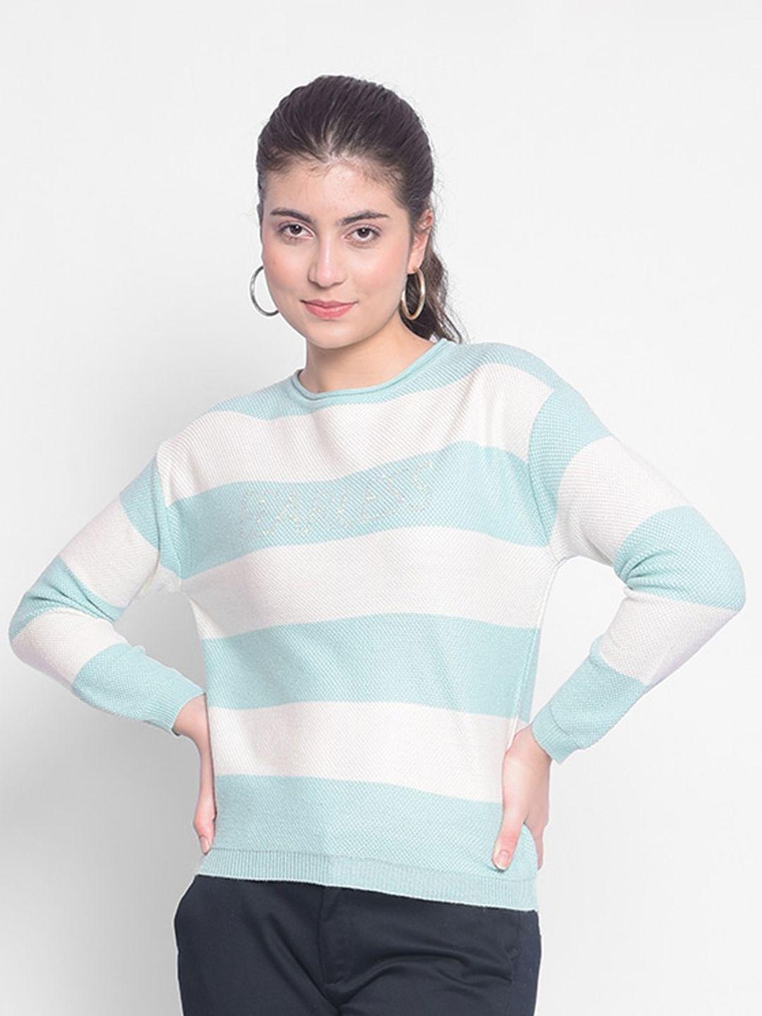 crimsoune club striped acrylic pullover sweater