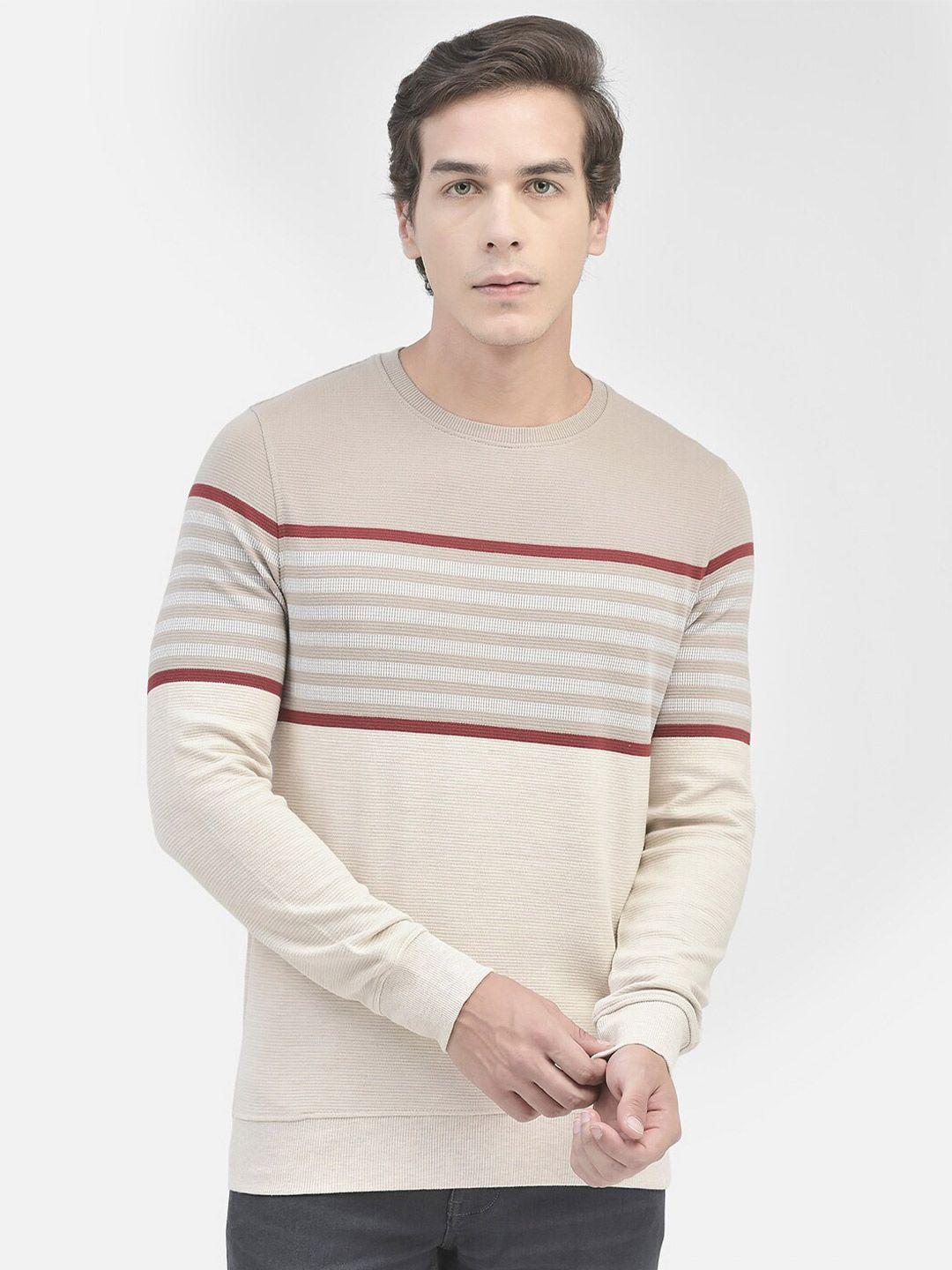 crimsoune club striped long sleeves pullover sweatshirt