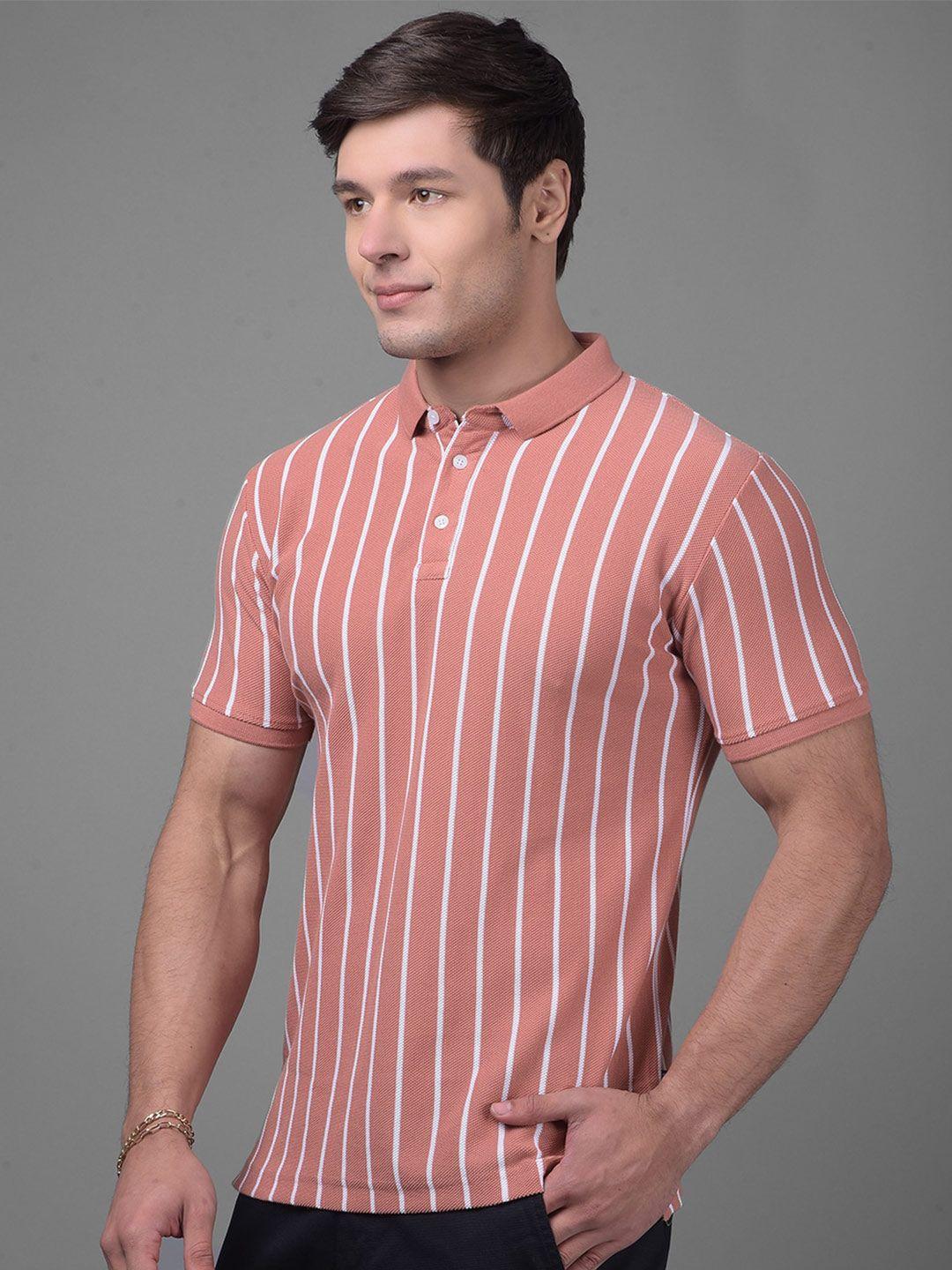 crimsoune club striped polo collar short sleeves slim fit casual t-shirt