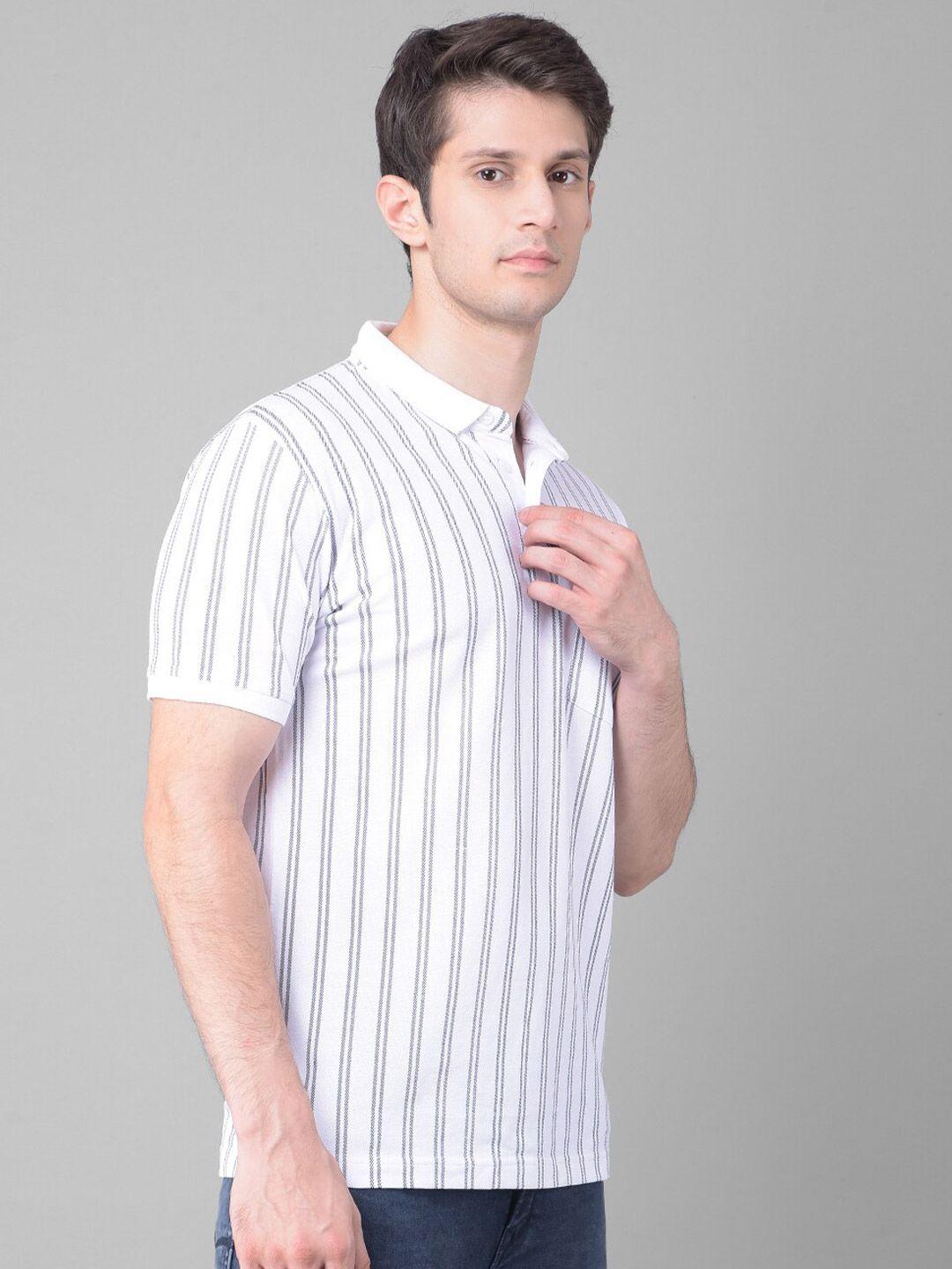 crimsoune club striped polo collar slim fit t-shirt