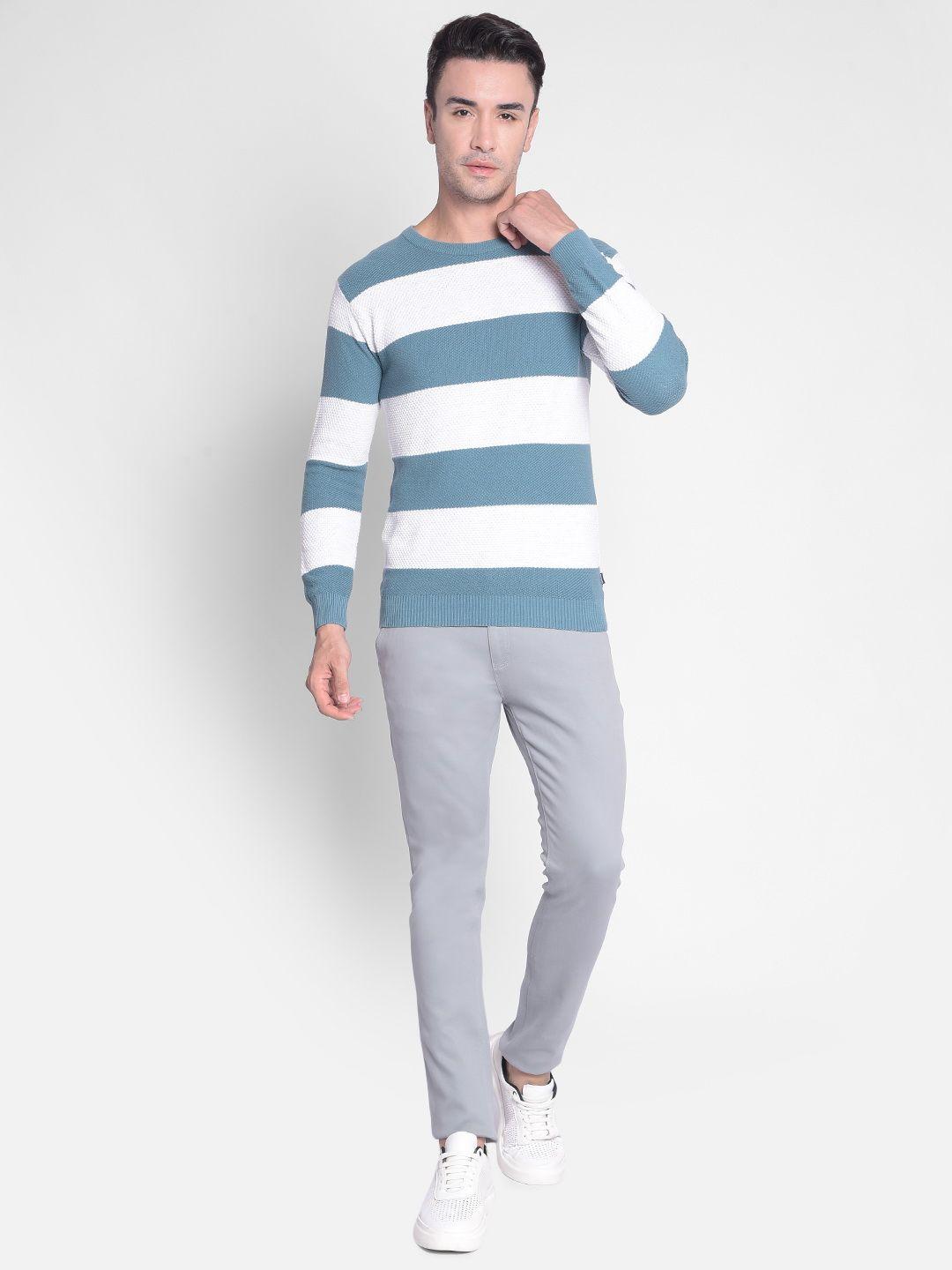 crimsoune club striped pure cotton pullover sweater