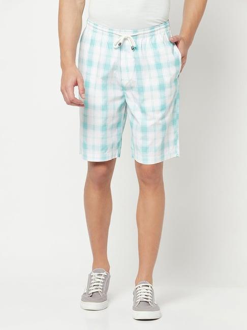 crimsoune club turquoise regular fit cotton shorts