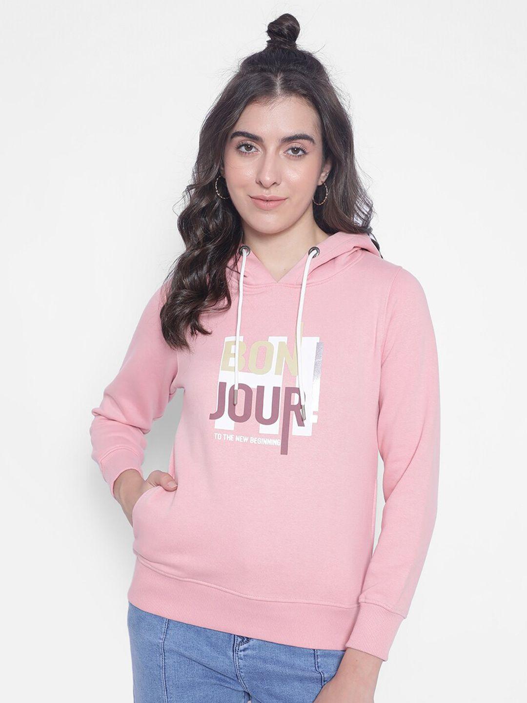 crimsoune club typography printed hood cotton sweatshirt