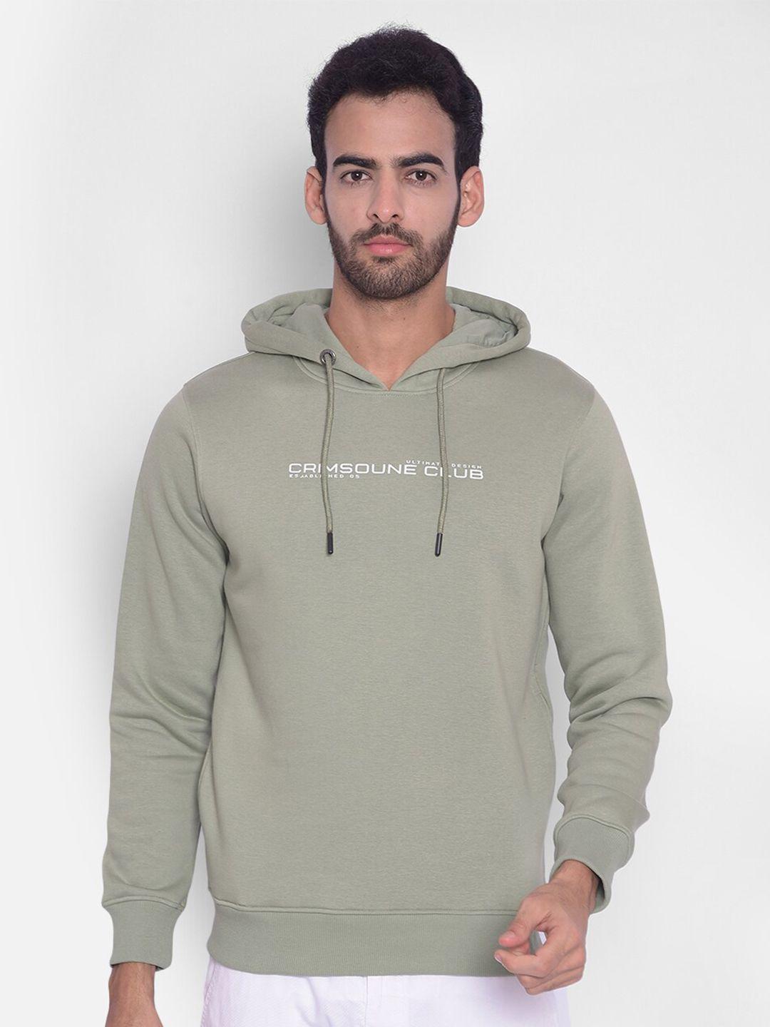 crimsoune club typography printed hooded sweatshirt