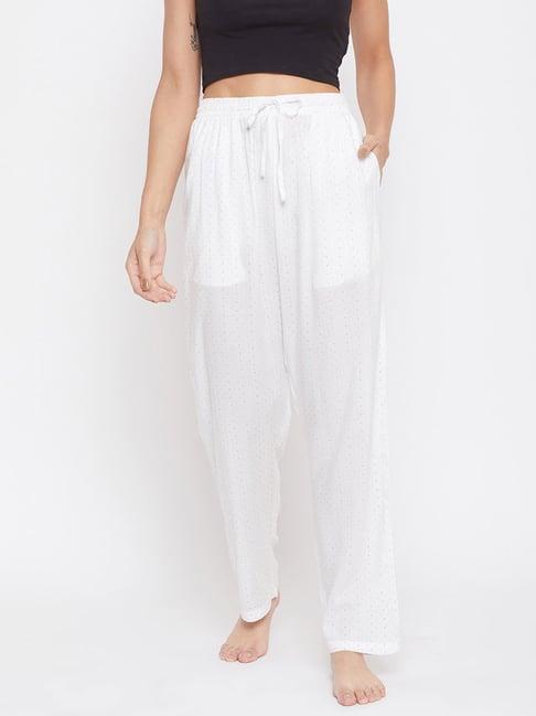 crimsoune club white printed lounge pants