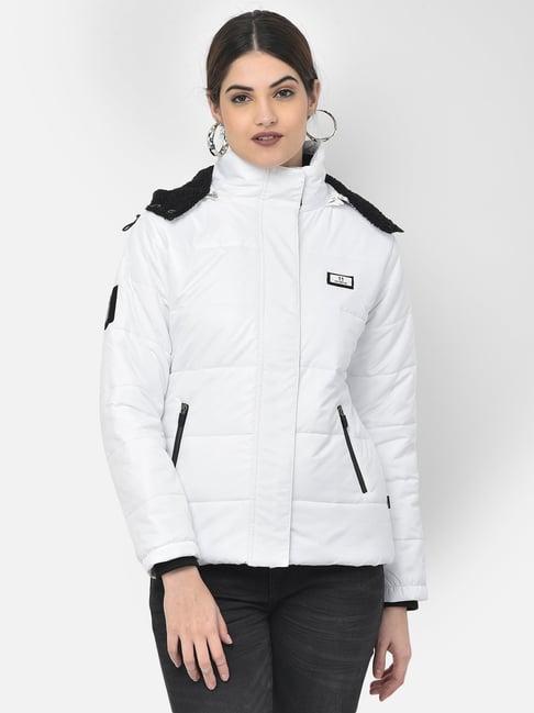 crimsoune club white quilted jacket