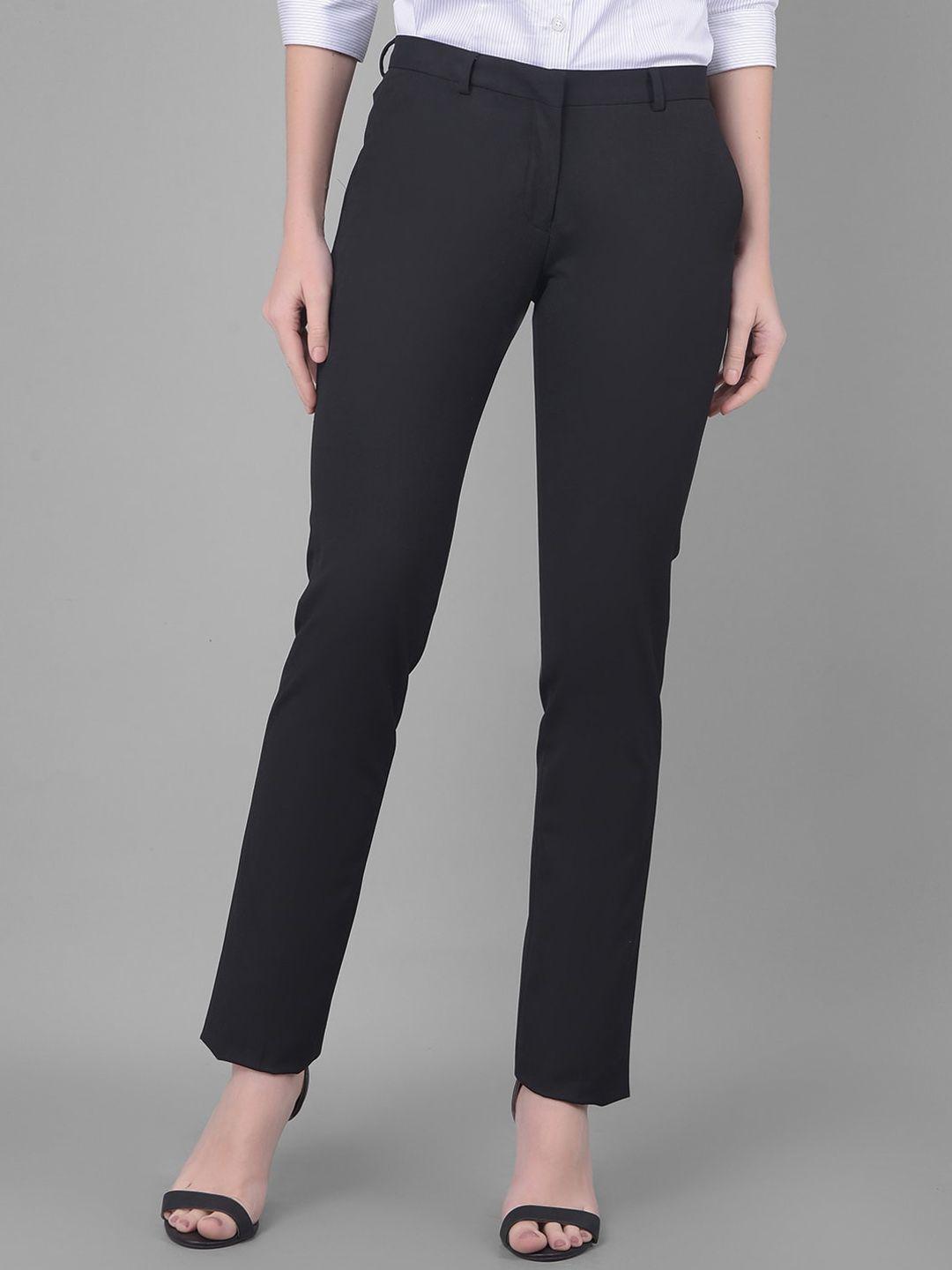 crimsoune club women black original slim fit chinos trousers