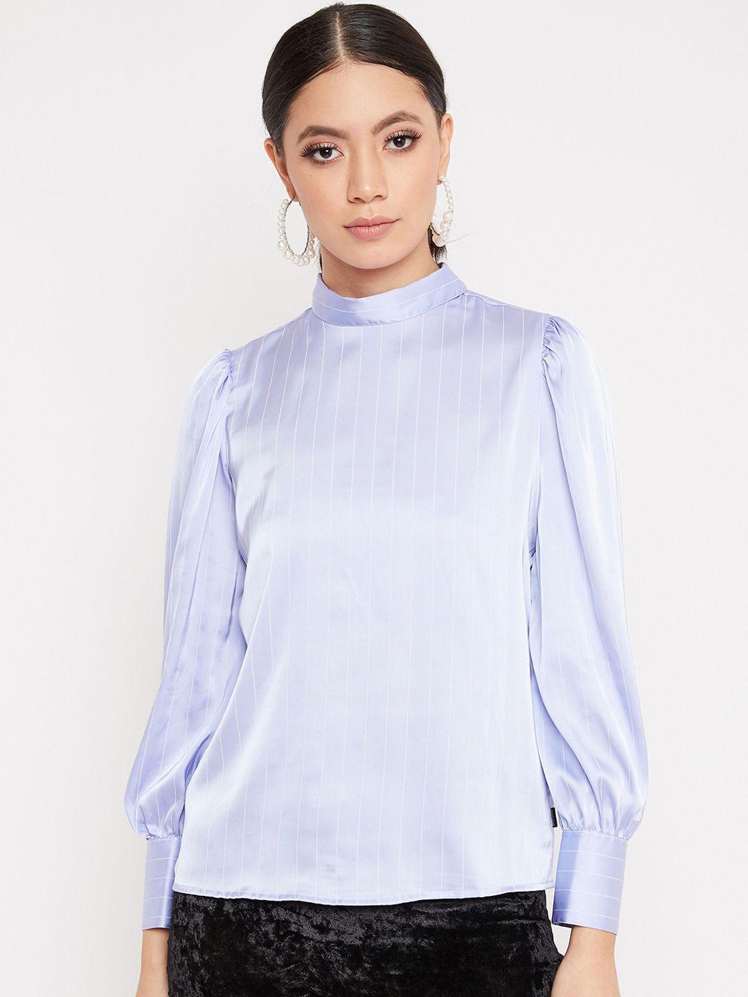 crimsoune club women blue striped top