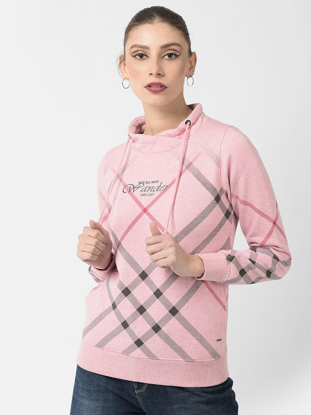 crimsoune club women checked sweatshirt