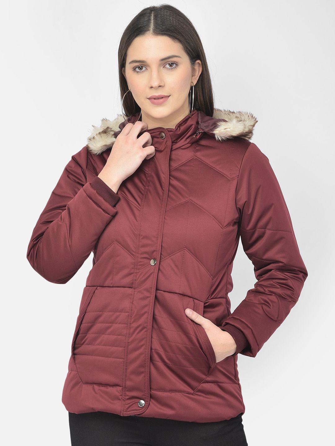 crimsoune club women maroon padded jacket