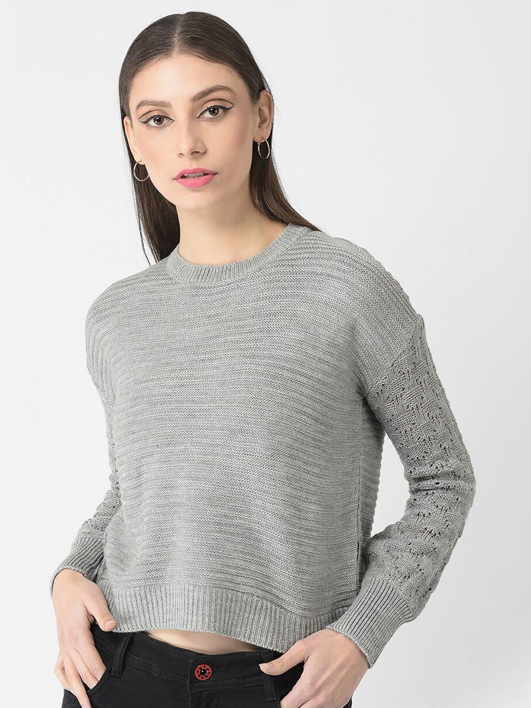 crimsoune club women ribbed crop pullover sweater