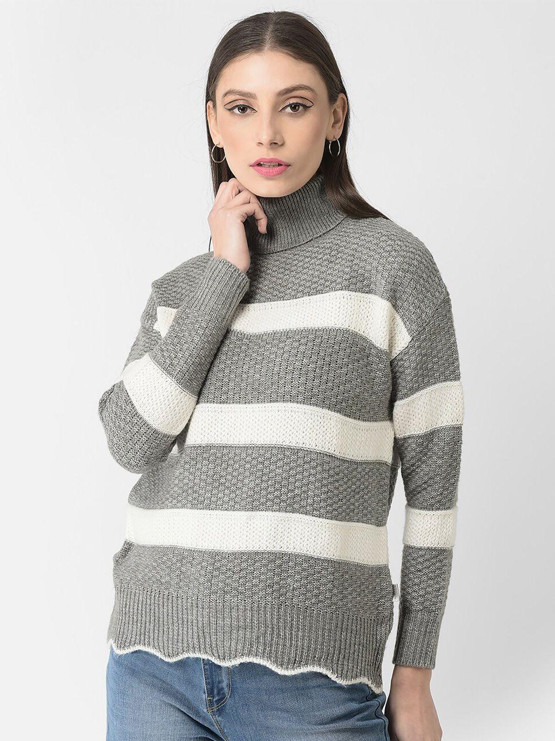 crimsoune club women striped pullover sweater