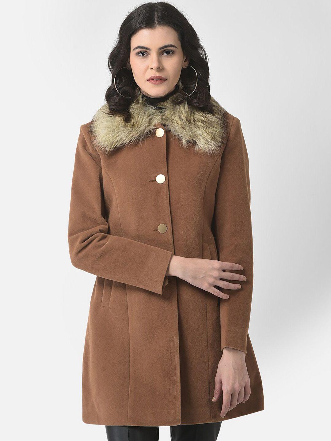 crimsoune club women tan overcoat