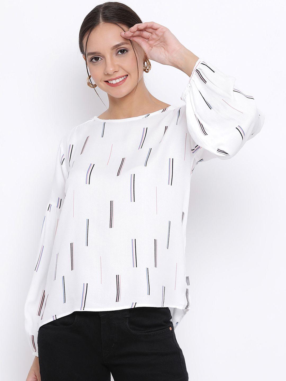 crimsoune club women white printed top