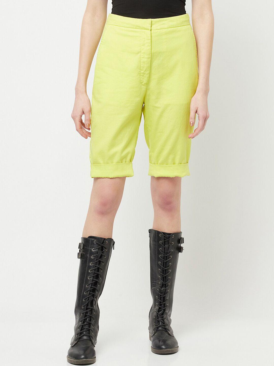 crimsoune club x nikhil thampi women neon shorts