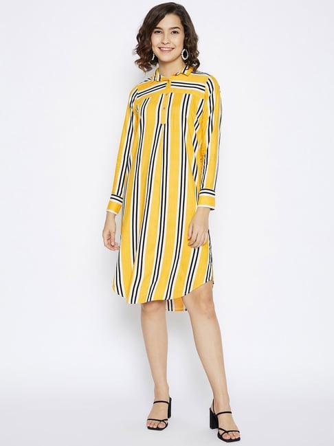 crimsoune club yellow & black striped dress