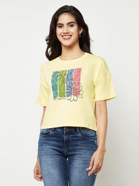 crimsoune club yellow graphic print t-shirt